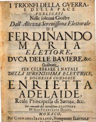 Il Trionfi della Guerra e della Pace