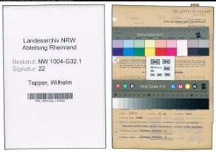 Entnazifizierung Wilhelm Tepper , geb. 11.10.1889 (Verwaltungsrat)