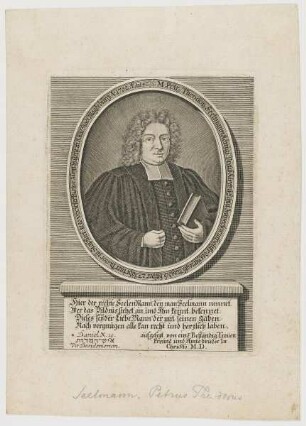 Bildnis des Petrus Theodorus Seelmann