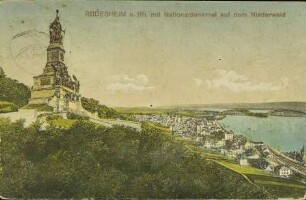 Rüdesheim a. Rh. mit Nationaldenkmal auf dem Niederwald
