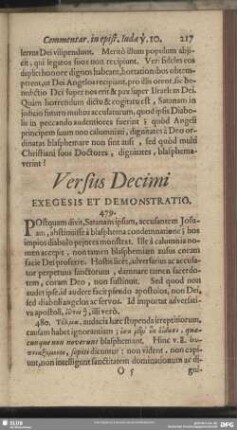 Versus Decimi Exegesis Et Demonstratio