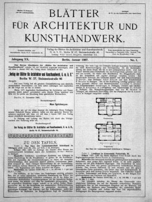 No. 1., Januar 1907