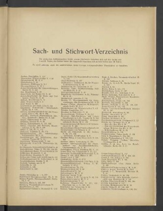 Sach- und Stichwort-Verzeichnis