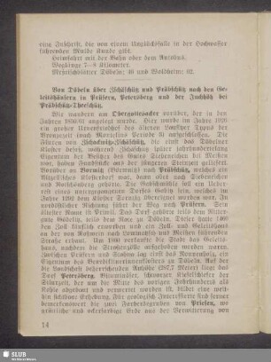 Von Döbeln über Zschäschütz und Präbschütz nach den Geleitshäusern in Prüfern, Petersberg und der Juchhöh bei Präbschütz-Theeschütz