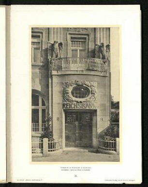 Teilansicht der Reichsbank in Darmstadt.