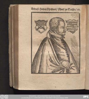 [Leichpredigten/ ubern tödtlichen abgang Hertzog Christiani/ Churf. zu Sachsen.]