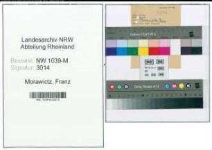 Entnazifizierung Franz Morawictz , geb. 00.00.0000 ()
