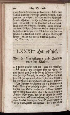 LXXXItes Hauptstück. Von der Ausbesserung und Erneuerung der Kirchen. - XCtes Hauptstück. Von der Schärfe der höllischen Peinen.