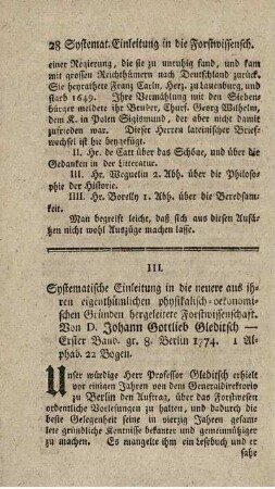 Systematische Einleitung in die neuere aus ihren eigentümlichen physikalisch-ökonomischen Gründen hergeleitete Forstwissenschaft. Bd.1.