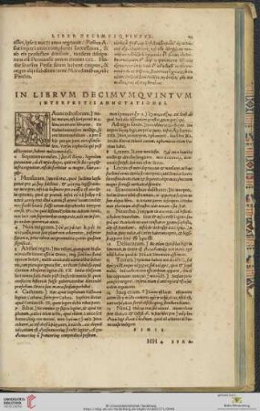 In librvm decimvmqvintvm interpretis annotationes