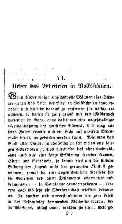Ueber das Bibellesen in Volksschulen