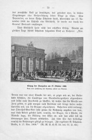 Einzug der Franzosen am 27. Oktober 1806
