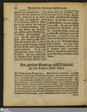 Am zehenden Sonntage nach Trinitatis