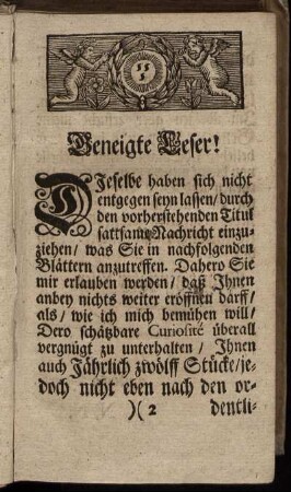Geneigte Leser!