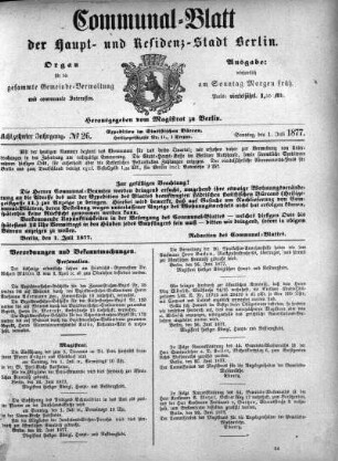 1877,26: No. 26, 1. Juli 1877