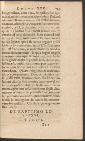 De Baptismo Locus XXVI.