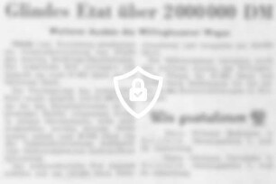 Glindes Etat über 2000000 DM