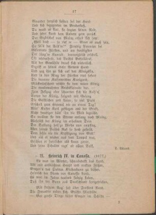 21. Heinrich IV. in Canossa. [bis 40. Luther auf der Wartburg.]