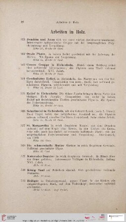 Arbeiten in Holz (Nr. 521 - 583)