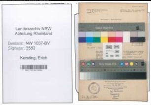Entnazifizierung Erich Kersting , geb. 01.12.1903 (Vertreter)