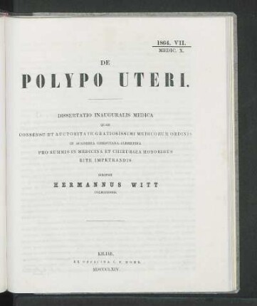 De Polypo Uteri.