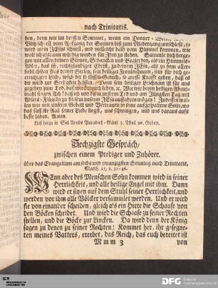 Sechzigste Gespräch, am sechs u. zwanzigsten Sonntag nach Trinitatis.