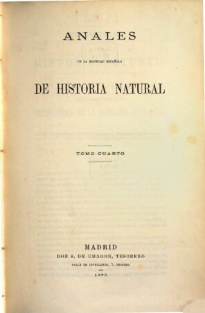 Anales de la Sociedad Española de Historia Natural, 4. 1875