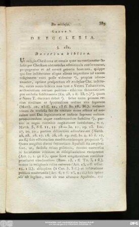 Caput V. De Ecclesia.