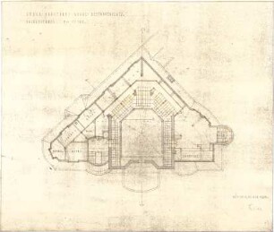 Fischer, Theodor; München, Beethovenplatz; Kunsthaus Brakl, Umbau - Grundriss DG