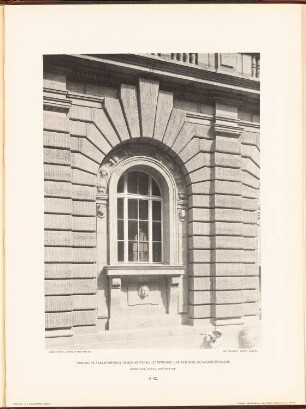 Friedrichs-Realgymnasium in der Mittenwalder Straße und der Schleiermacherstraße, Berlin: Detail Schulhaus (aus: Neubauten der Stadt Berlin, Bd. V, 1907)