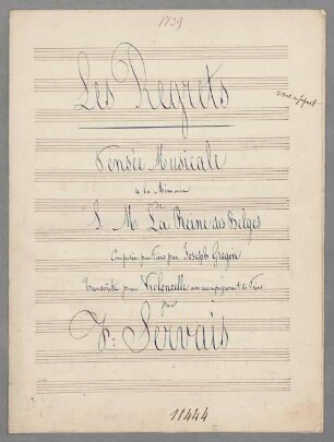 Les regrets - Arr; vlc, pf - BSB Mus.Schott.Ha 12278-2
