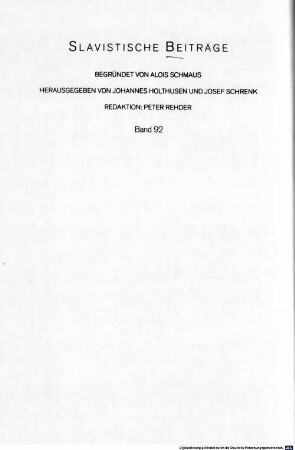 The romantic age in Russian literature: Poetic and esthetic norms : an anthology of original texts (1800 - 1850)