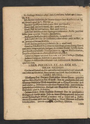Liber Poeticus Et Ad Rem Metricam Pertinens.