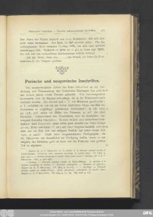 Punische und neupunische Inschriften.