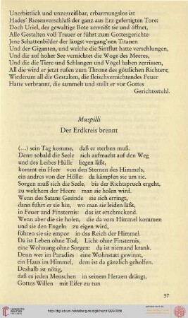 Muspilli: Der Erdkreis brennt