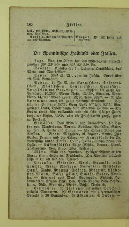 Die Apenninische Halbinsel oder Italien