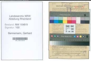 Entnazifizierung Gerhard Bennemann , geb. 12.10.1910 (Ingenieur)