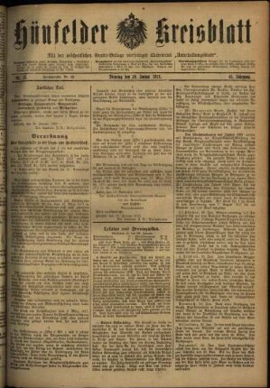 Ausgabe vom Dienstag, den 29. Januar 1918.