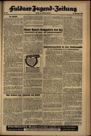 Dritte Ausgabe vom Sonntag, den 21. November 1937.
