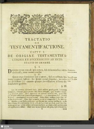 Tractatio De Testamentifactione