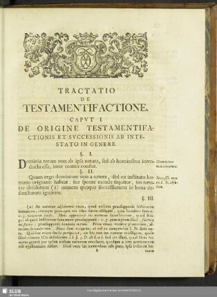Tractatio De Testamentifactione