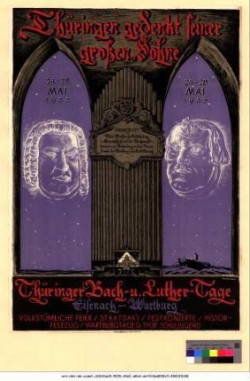 Originaltitel: Thüringen gedenkt seiner großen Söhne Thüringer Bach- und Luther-Tage