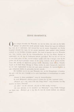 Zesde hoofdstuk