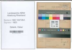 Entnazifizierung Oskar Delank , geb. 14.08.1878 (Gerichtsdirektor)