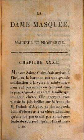 La dame masquée, ou malheur et prospérité, 3