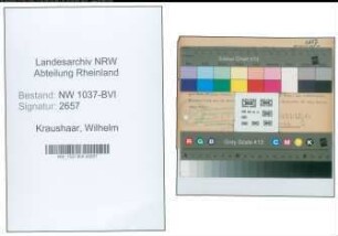 Entnazifizierung Wilhelm Kraushaar , geb. 17.04.1901 (Bankangestellter)