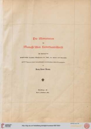 Die Miniaturen der Manesse'schen Liederhandschrift