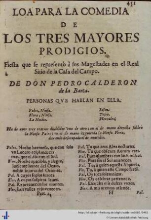 Los tres mayores Prodigios.