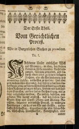 1-233, Der Erste Theil