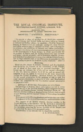 Objects of the Royal Colonial Institute.